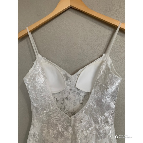 Lulus Size 4 Everlasting Affection White Lace Backless Mermaid Wedding Dress NWT - Picture 11 of 17